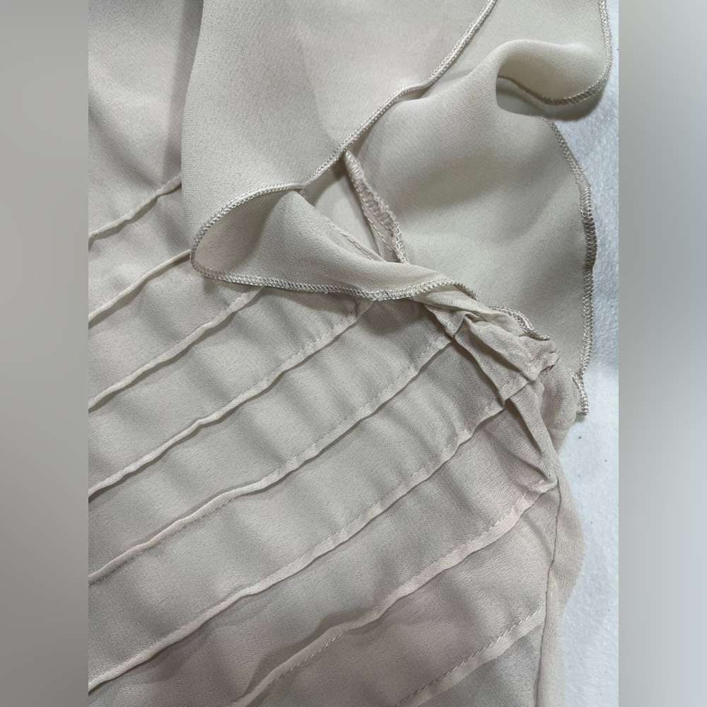 Jaipur sheer tan blouse women’s size M - Picture 7 of 14